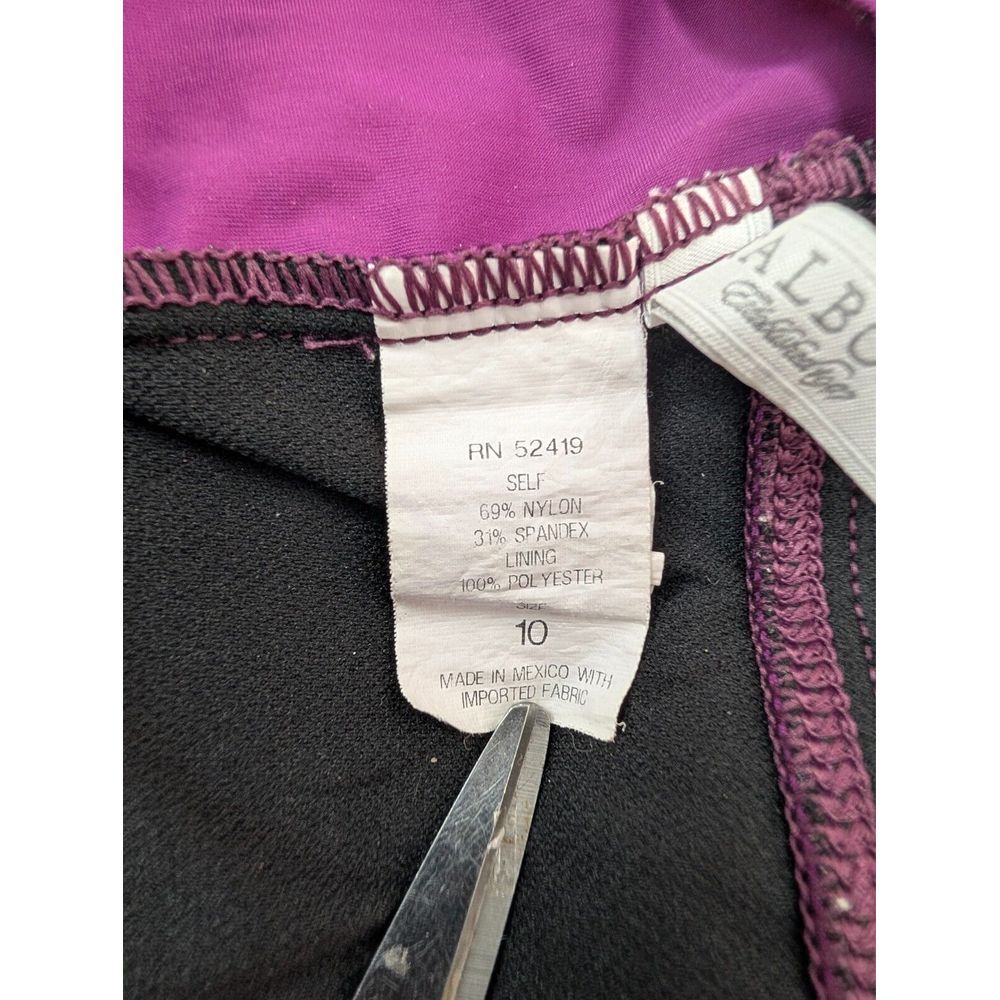 Talbots One Piece Halter‎ Wrap Bust Purple Swimsuit Beach Nylon Stretch Size 10 - Picture 8 of 9